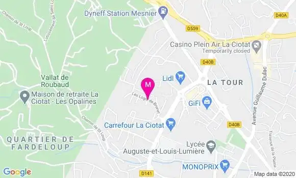 Localisation Dr Sylvain Andreault