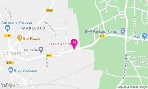 Localisation Dr Annick Lesoin
