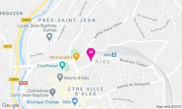 Localisation Dr Alain Hours