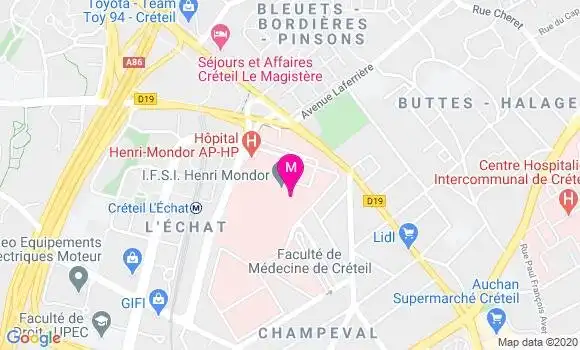Localisation Dr Sebastien Krypciak
