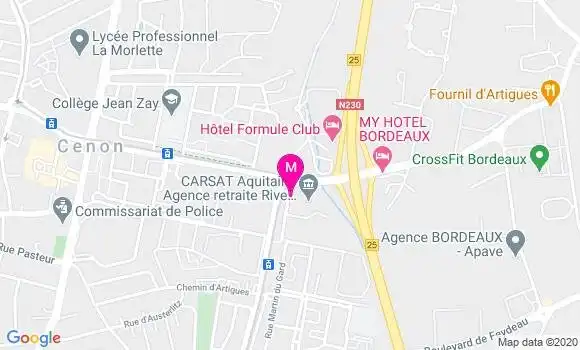 Localisation Dr Caroline Saragne Feuga