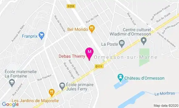 Localisation Dr Thierry Debas