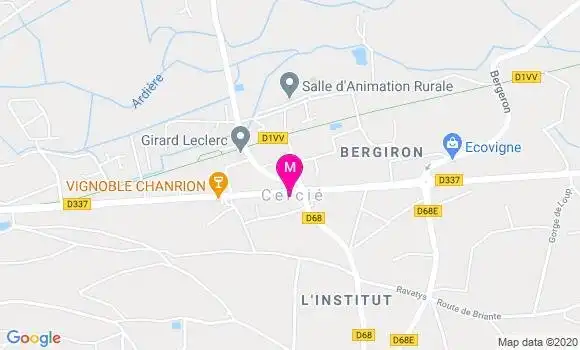 Localisation Dr Claudine Ranc