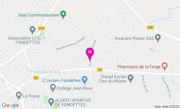 Localisation Dr Catherine Gondre