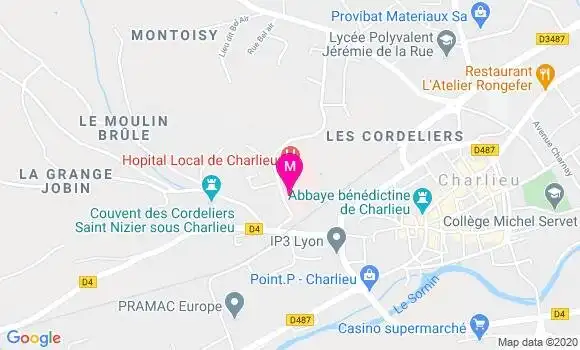 Localisation Dr Nadine Lapalus