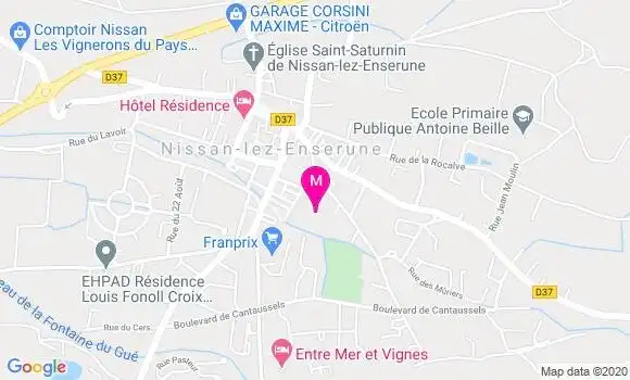 Localisation Dr Thierry Carsuzaa