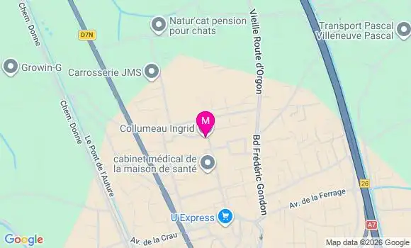 Localisation Dr Delphine Roussel