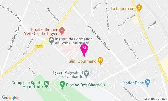 Localisation Dr Louise Hannetel