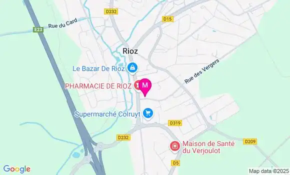 Localisation Dr Caroline Bedat