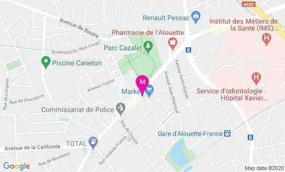 Localisation Dr Aurelie Sabattie