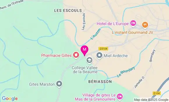 Localisation Dr Elsa Many Pinchart