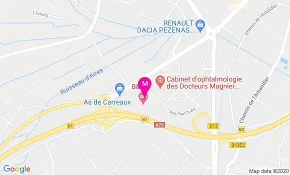 Localisation Dr Elisabeth Delaygue Bevan