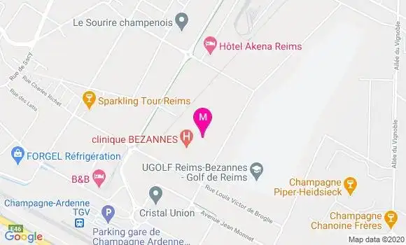 Localisation Dr Helene Vervaet Moreau