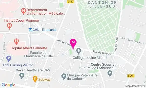 Localisation Dr Xavier Paesbrugghe