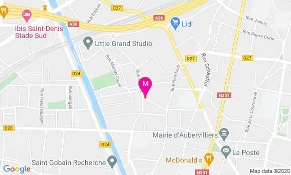 Localisation Dr Jean Sebastien Cadwallader