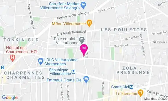 Localisation Dr Juliette Pin Leveugle