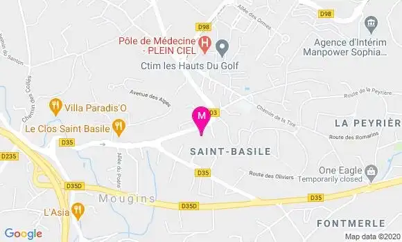 Localisation Dr Antoine Dunac