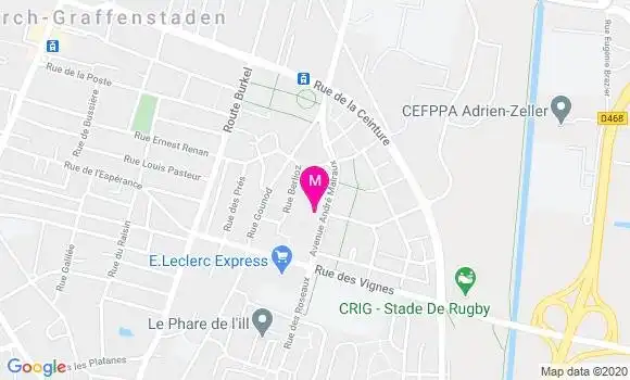 Localisation Dr Thierry Schandene