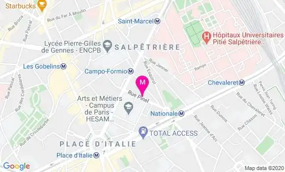 Localisation Dr Elisabeth Thomas