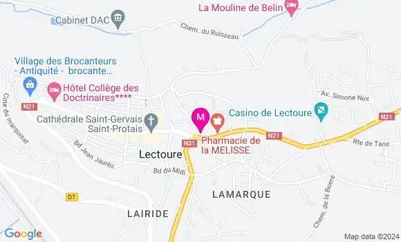 Localisation Dr Melody Daret