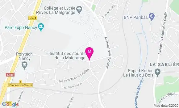Localisation Dr Audrey Vincent