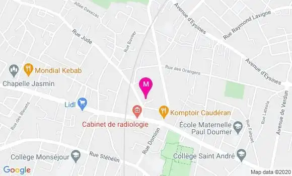 Localisation Dr Clemence Evrard Nicolas
