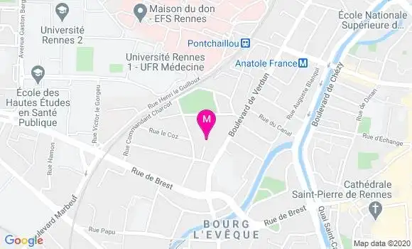 Localisation Dr Anne Bellivier de Prin