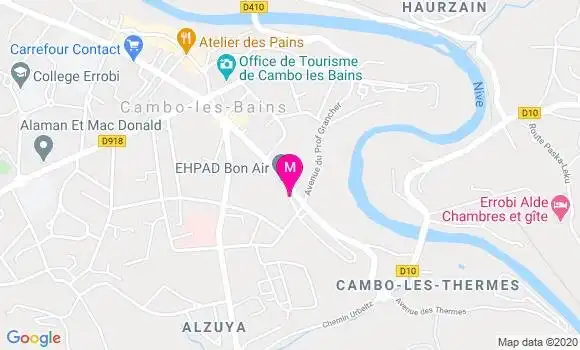 Localisation Dr Gabriela Dandrieu Bergez