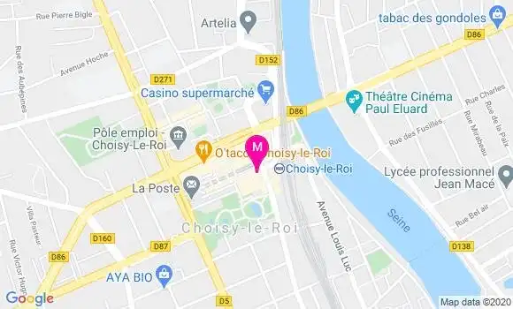 Localisation Dr Roseline Antony