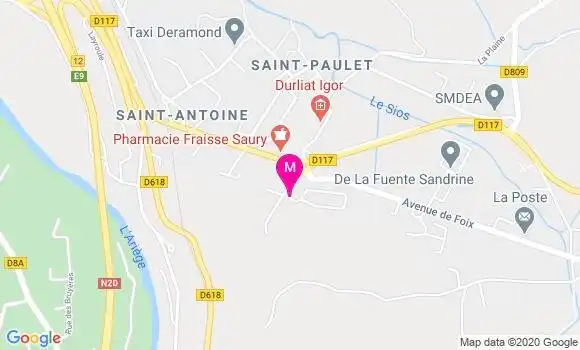Localisation Dr Marion Bergeaut
