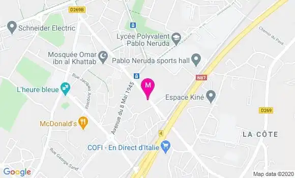 Localisation Dr Bertrand Devimeux