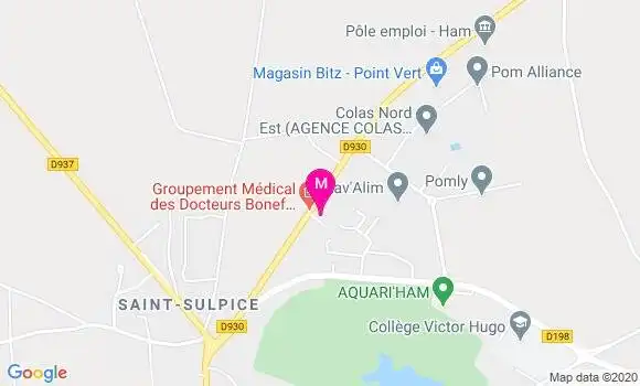 Localisation Dr Amandine Lacroix Bourse