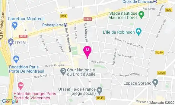 Localisation Dr Odile Brutus