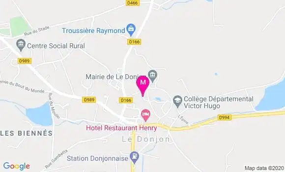 Localisation Dr Audrey Thomas