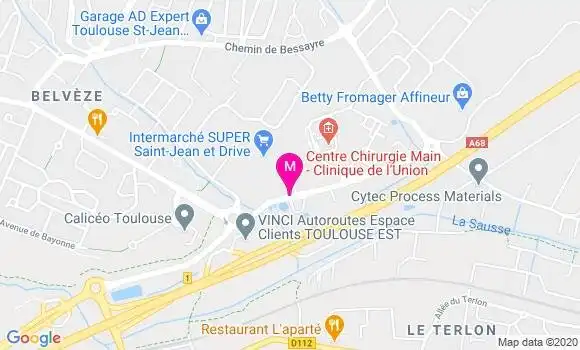 Localisation Dr Philippe Rouvellat Terrade