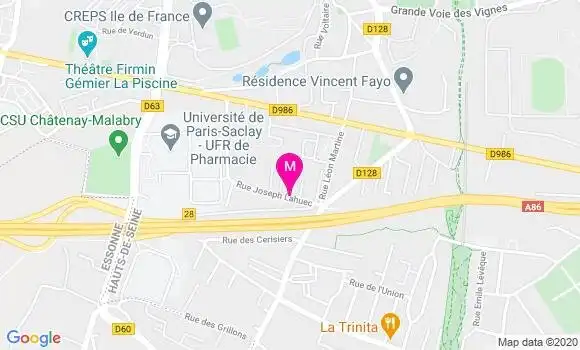 Localisation Dr Rachel Bodiguel