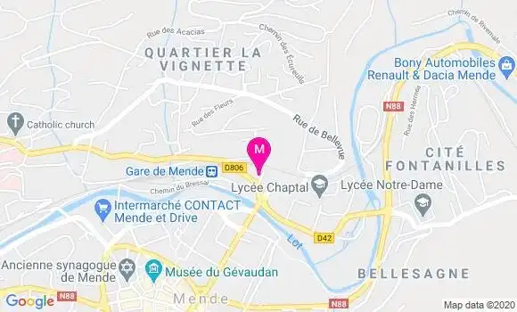 Localisation Dr Valerie Chaptal Pouget