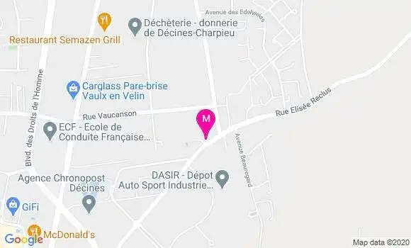 Localisation Dr Sylvie Freychet Vernier