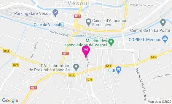 Localisation Dr Adeline Paquiers Martel