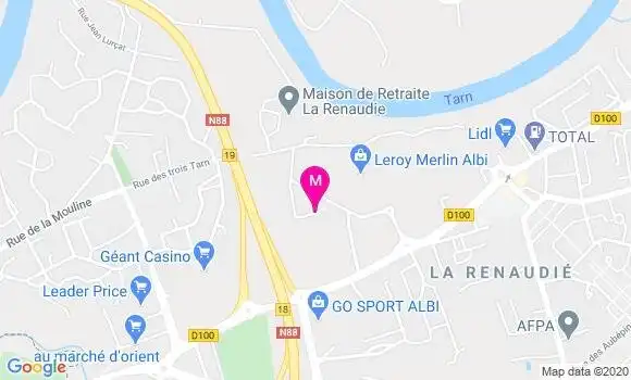 Localisation Dr Carine Chiffre