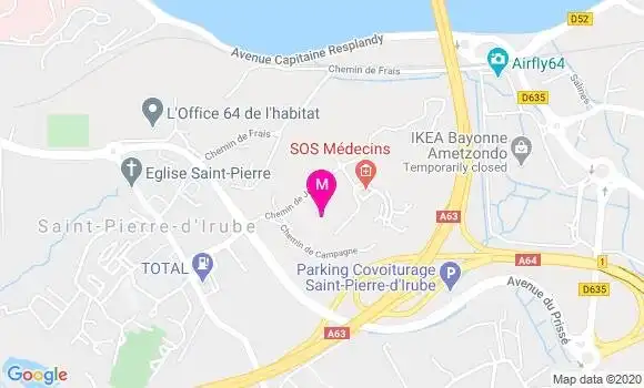 Localisation Dr Benjamin Laffourcade