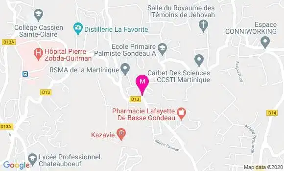 Localisation Dr Arielle Saint Ange
