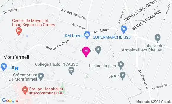 Localisation Dr Sonia Yasmine Ouksel