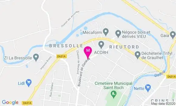 Localisation Dr Chrystel Anglade Fabre