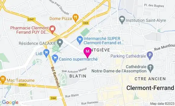 Localisation Dr Aude Chateau Galvaing