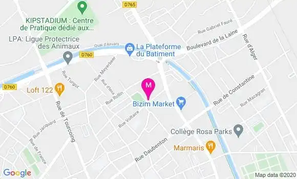 Localisation Dr Aude Hubert Lafosse Marin