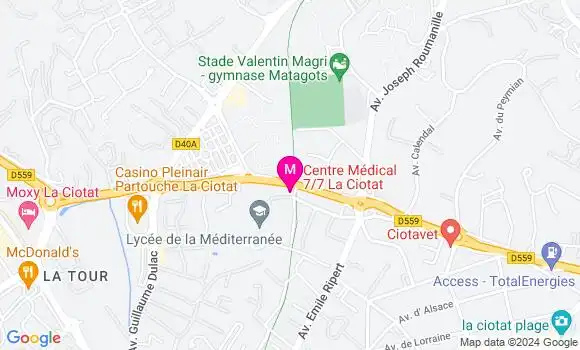 Localisation Dr Caroline Moret
