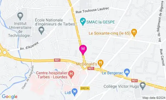 Localisation Dr Michel Lacrampe