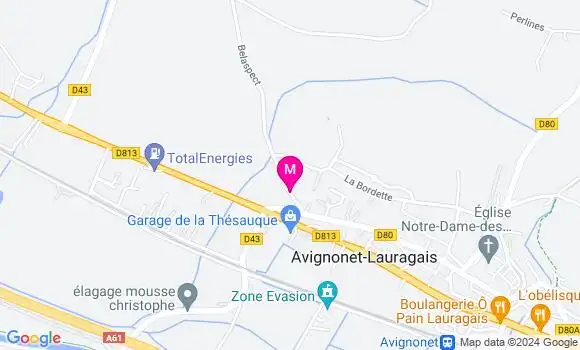 Localisation Dr Delia Roux
