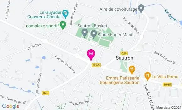Localisation Dr Marie Elodie Sarre
